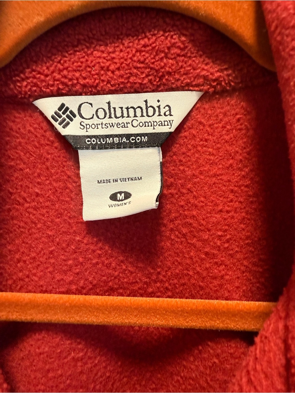 Columbia Full Zip Fleece Red Outdoor Casual Sz(M) - Picture 5 of 5